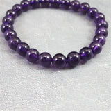 ウルグアイ産 アメジスト 7.5m玉ブレスレット 15.0g (ID:83357)