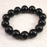 チベット産 天然モリオン水晶(4A)　16mm玉 ブレスレット 84.11g (ID:83377)