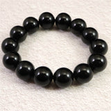 チベット産 天然モリオン水晶(4A)　16mm玉 ブレスレット 84.11g (ID:83377)