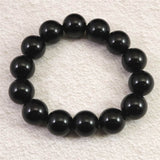 チベット産 天然モリオン水晶(4A)　16mm玉 ブレスレット 84.11g (ID:83377)