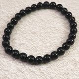 チベット産 天然モリオン水晶 4A  6mm玉 ブレスレット 10.0g (ID:83402)