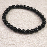 チベット産 天然モリオン水晶 4A  6mm玉 ブレスレット 10.0g (ID:83402)