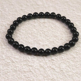 チベット産 天然モリオン水晶 4A  6mm玉 ブレスレット 10.0g (ID:83402)