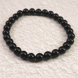 チベット産 天然モリオン水晶 4A  6mm玉 ブレスレット 10.0g (ID:83402)