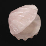 ローズクォーツ 55mm 貝殻モチーフ 彫刻置物 78ｇ (ID:83443)
