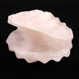 ローズクォーツ 55mm 貝殻モチーフ 彫刻置物 78ｇ (ID:83443)