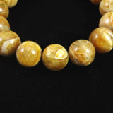 バルト海産 ゴールデンオパール 15mm玉ブレスレット 58.5g (ID:83529)