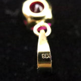 天然 未処理 ルビー 4.3X4.1mm オーバルカット ペンダントトップ  K18YG   0.52ct   (ID:83919)