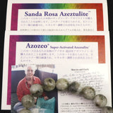 H&E社 サンダローザアゼツライト（AZOZEO) 12mm玉ブレスレット 証明書付 44.5g (ID:83922)