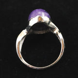 チャロアイト 12X10mmオーバル リング 14号 3.7g (ID:84199)