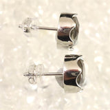 ロシア産　パラサイト隕石　8mmラウンド　ピアス 3.10g (ID:84222)