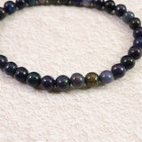 ブラックプレシャスオパール 5.5mm玉ブレスレット 5.2g (ID:84290)