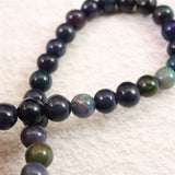 ブラックプレシャスオパール 5.5mm玉ブレスレット 5.2g (ID:84290)