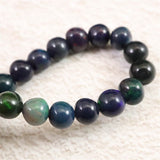 ブラックプレシャスオパール 5.5mm玉ブレスレット 5.2g (ID:84290)