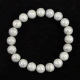 青海薬石 （新潟県糸魚川市） 10mm玉ブレスレット 証明書付 28.1ｇ　 (ID:84395)