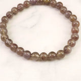 モンドクォーツ エレスチャル 6mmブレスレット 証明書付 9.9g (ID:84518)