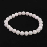 ミャンマー産 ラベンダー 翡翠  ヒスイ 7.5mm玉ブレスレット 17.8g (ID:84525)