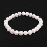 ミャンマー産 ラベンダー 翡翠  ヒスイ 7.5mm玉ブレスレット 17.8g (ID:84525)