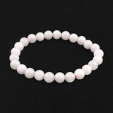 ミャンマー産 ラベンダー 翡翠  ヒスイ 7.5mm玉ブレスレット 17.8g (ID:84525)