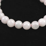 ミャンマー産 ラベンダー 翡翠  ヒスイ 7.5mm玉ブレスレット 17.8g (ID:84525)