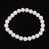 ミャンマー産 ラベンダー 翡翠  ヒスイ 7.5mm玉ブレスレット 17.8g (ID:84525)