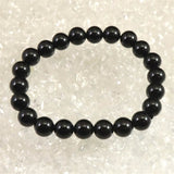 チベット産 天然モリオン水晶 4A  8.5mm玉 ブレスレット 18.8g (ID:84616)