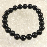 チベット産 天然モリオン水晶 4A  8.5mm玉 ブレスレット 18.8g (ID:84616)