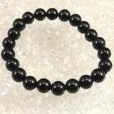 チベット産 天然モリオン水晶 4A  8.5mm玉 ブレスレット 18.8g (ID:84616)