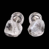 ロシア産 フェナカイト 7mmタンブル ピアス 0.92g (ID:84721)