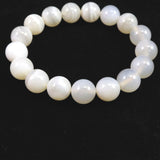 北海道 花石メノウ 瑪瑙 12mm玉 ブレスレット ディレクトリカード付 43.4g (ID:84779)