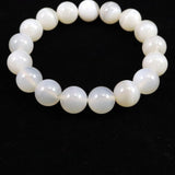 北海道 花石メノウ 瑪瑙 12mm玉 ブレスレット ディレクトリカード付 43.4g (ID:84779)