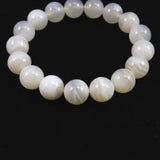 北海道 花石メノウ 瑪瑙 12mm玉 ブレスレット ディレクトリカード付 43.4g (ID:84779)