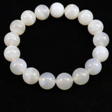 北海道 花石メノウ 瑪瑙 12mm玉 ブレスレット ディレクトリカード付 43.4g (ID:84779)