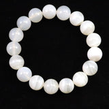 北海道 花石メノウ 瑪瑙 12mm玉 ブレスレット ディレクトリカード付 43.4g (ID:84779)