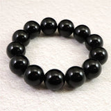 チベット産 天然モリオン水晶(4A)　18mm玉 ブレスレット 105.54g (ID:84801)