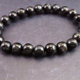 グリーンランド産 ヌーマイト STグレード 8mm玉 ブレスレット 20.2g  (ID:84848)