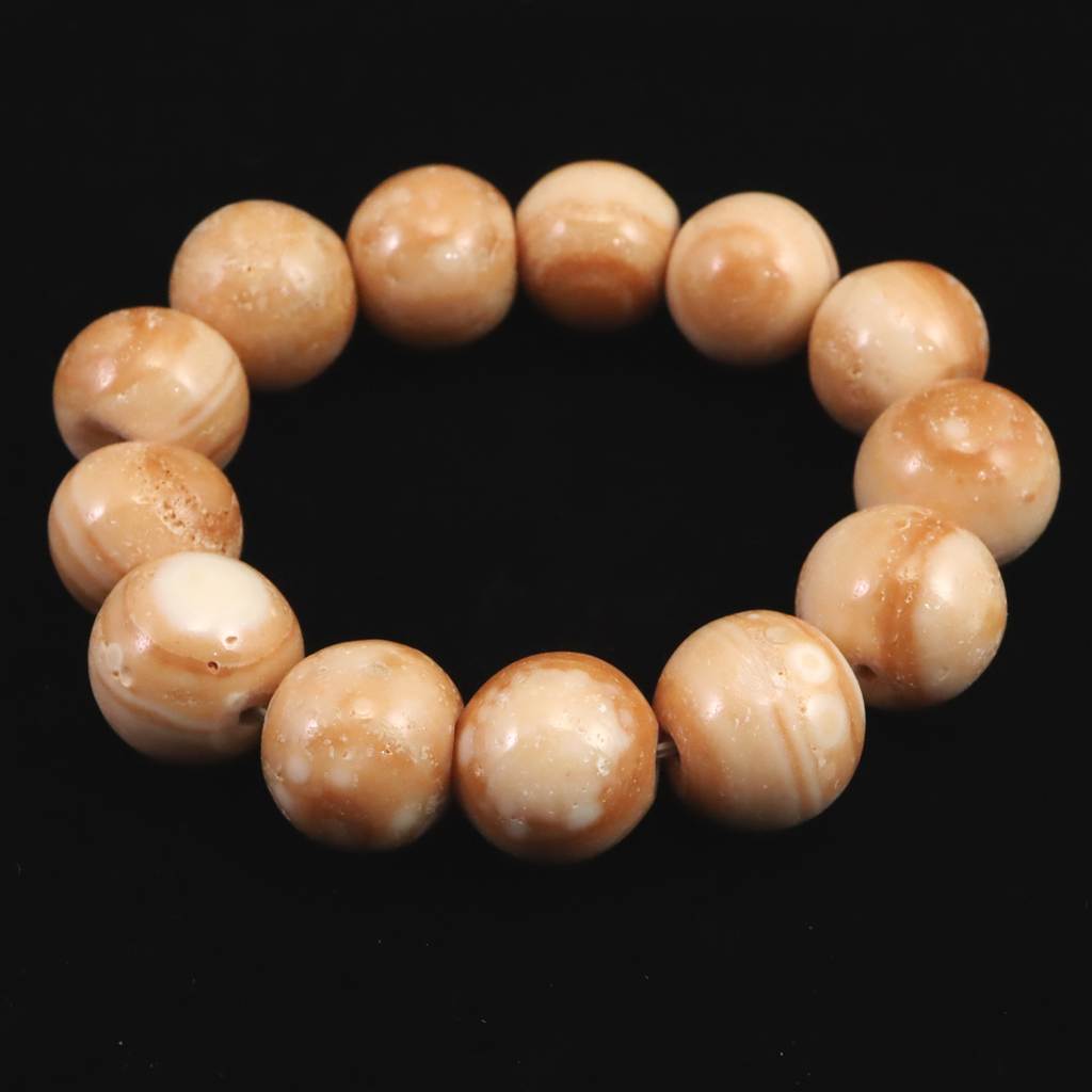 龍宮舎利石 タイ龍宮洞穴産 天眼 16.5mm玉ブレスレット 85.5g
