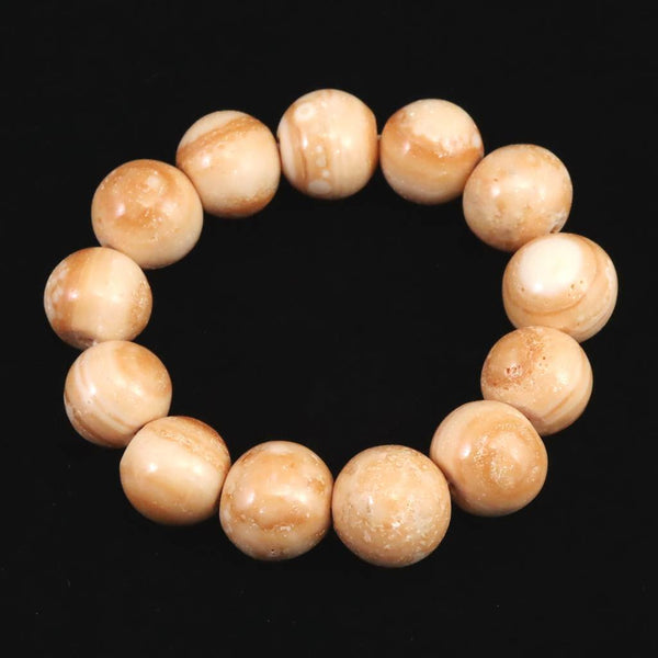 龍宮舎利石 タイ龍宮洞穴産 天眼 16.5mm玉ブレスレット 85.5g (ID