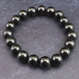 ノーブルシュンガイト  エリートシュンガイト　10mm玉ブレスレット 26.6g (ID:85016)