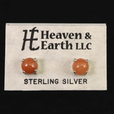 H&E社 サチャロカ ローズアゼツライト(AZOZEO)  6mmラウンド　ピアス 証明書付　 (ID:85040)