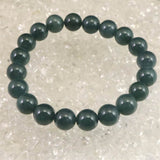 ミャンマー産　青緑 翡翠  ヒスイ　AAAA 10mm玉ブレスレット 33.8g (ID:85120)