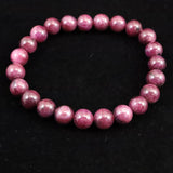 天然ルビー  8mm玉 ブレスレット 24.9g　 (ID:85150)