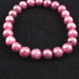 天然ルビー  8mm玉 ブレスレット 24.9g　 (ID:85150)