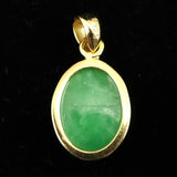 マダガスカル産 翡翠 ヒスイ 11mmオーバル ペンダントトップ 1.10g (ID:85191)