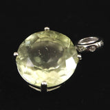 リビアンデザートグラス 13mmラウンドカット ペンダントトップ 2.7g  (ID:85200)