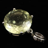 リビアンデザートグラス 13mmラウンドカット ペンダントトップ 2.7g  (ID:85200)