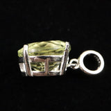 リビアンデザートグラス 13mmラウンドカット ペンダントトップ 2.7g  (ID:85200)