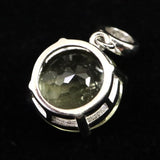 リビアンデザートグラス 13mmラウンドカット ペンダントトップ 2.7g  (ID:85200)