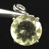 リビアンデザートグラス 13mmラウンドカット ペンダントトップ 2.7g  (ID:85200)