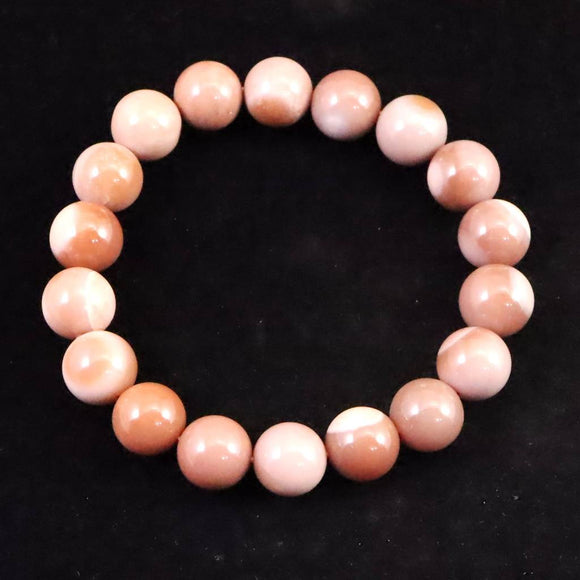 アラシャンアゲート ゴビアゲート　11mm玉ブレスレット 33.6g (ID:85312)